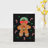Boys Mens Christmas 6 7 Gingerbread Funny Meme Six Kaart (Gele Bloem)