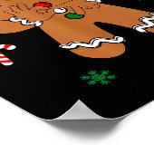 Boys Mens Christmas 6 7 Gingerbread Funny Meme Six Poster (Hoek)