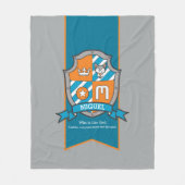 Boys Miguel of letter M: grijs sinaasappel Fleece Deken (Voorkant)