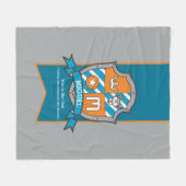 Boys Miguel of letter M: grijs sinaasappel Fleece Deken (Voorkant (Horizontaal))