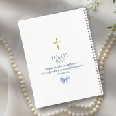 Boy's Modern Blue Bow Doop gastenboek Notitieboek