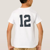 Boys Modern Blue Soccer Jersey Nummer sport T-shirt (Achterkant)