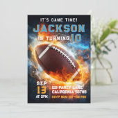 Boys Modern Blue Sports Kids Birthday  Kaart (Staand voorkant)