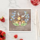 Boys Moose Baby shower papieren servetten (Insitu)