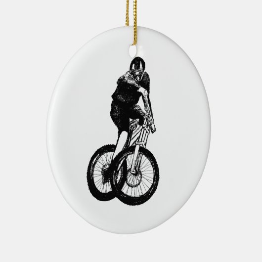 Boys mountain bike T Shirt presents MTB Christmas Keramisch Ornament (Rechts)