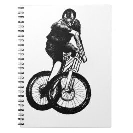 Boys mountainbike T Shirt cadeau MTB Notitieboek