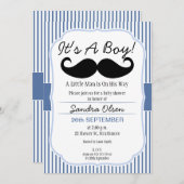 Boys Mustache Baby shower Uitnodiging (Voorkant / Achterkant)