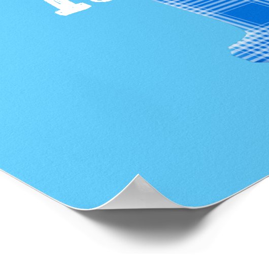 Boys Naam Aangepaste aanplakbiljet I Poster (Hoek)