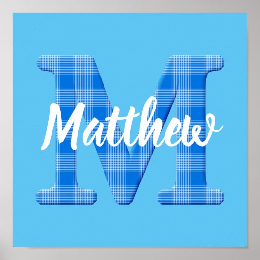 Boys Naam Aangepaste aanplakbiljet M Poster (Voorkant)