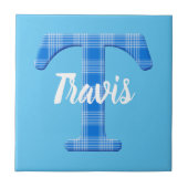 Boys Naam Aangepaste aanplakbiljet T Tegeltje (Voorkant)