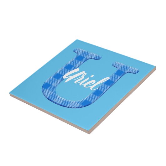 Boys Naam Aangepaste aanplakbiljet U Tegeltje (Zijkant)