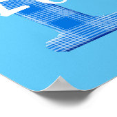 Boys Naam Aangepaste speldenbrief E Poster (Hoek)