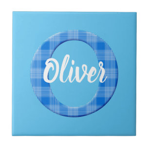 Boys Naam Aangepaste speldenbrief O Tegeltje