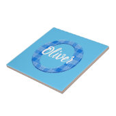 Boys Naam Aangepaste speldenbrief O Tegeltje (Zijkant)