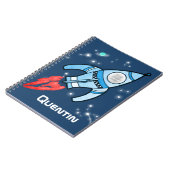 Boys name and photoraketspace kinder journal notitieboek (Linkerzijde)