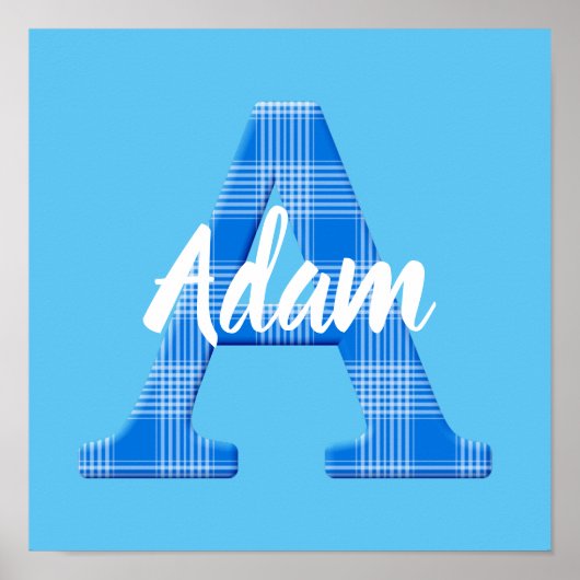 Boys Name Custom Play Letter A Poster (Voorkant)
