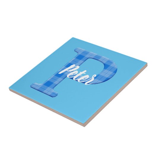 Boys Name Custom Play Letter P Tegeltje (Zijkant)