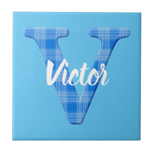 Boys Name Custom Play Letter V Tegeltje