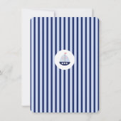 Boys Nautical 1st Birthday Uitnodiging (Achterkant)