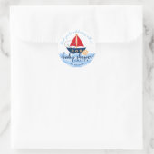 Boys Nautical Boat Baby shower Dank je Sticker (Tas)