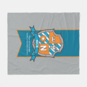 Boys Nick of letter N, dat wil zeggen grijs sinaas Fleece Deken (Voorkant (Horizontaal))