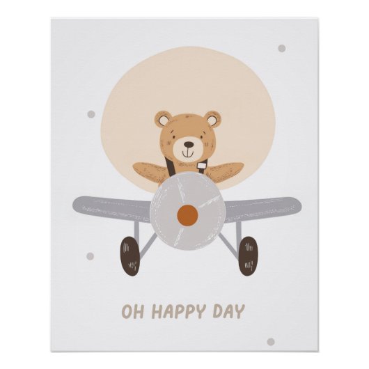 Boy's Nursery Art Print, Kinder kamer Poster (Voorkant)