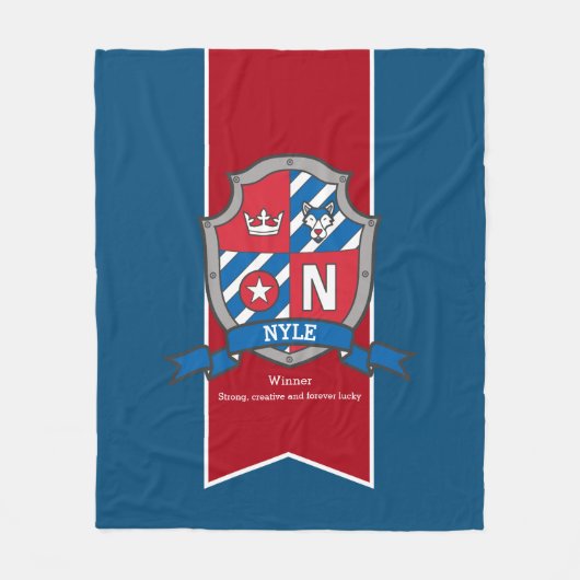 Boys Nyle of letter N: hondendeken Fleece Deken (Voorkant)