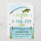 Boys O-Fish_Ally Waterverf Birthday Uitnodiging (Voorkant)