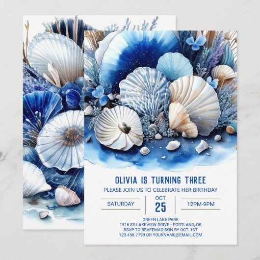 Boy's Ocean Exploration Verjaardag Kaart (Voorkant / Achterkant)