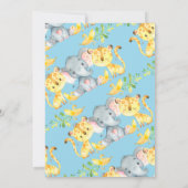 Boys Oerwoud Wild One Baby shower Invitation Kaart (Achterkant)