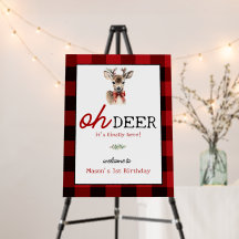 Boy's Oh Deer Kerstmis Herten Verjaardag Welkomstb