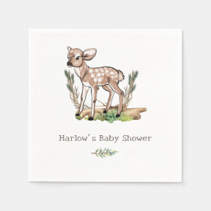Boy's Oh Deer Woodland Baby Herten Baby shower Servet