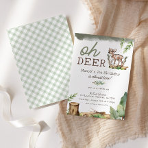 Boy's Oh Deer Woodland Baby Herten Verjaardag