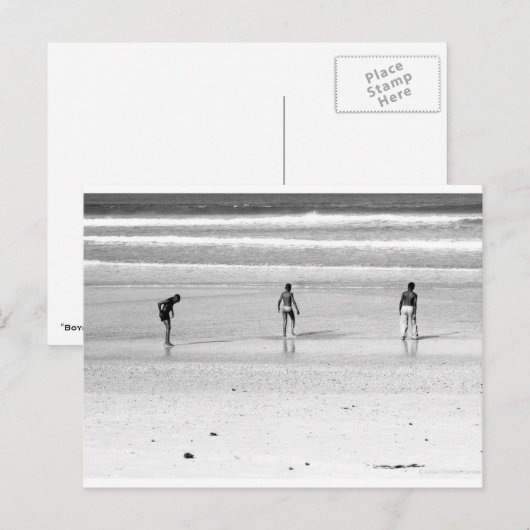 "Boys on the South African Beach" JTG Art Briefkaa Briefkaart (Voorkant / Achterkant)