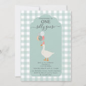 Boy's One Gekke Goose 1st Birthday Party Kaart (Voorkant)