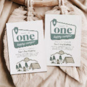 Boy's One Happy Camper Park Explorer 1e verjaardag Kaart