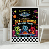 Boys Out Of This World Space Alien Welcome Sign Poster