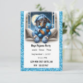 BOYS PAJAMA PARTY KAART (Staand voorkant)