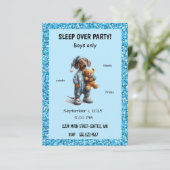 BOYS PAJAMA PARTY KAART (Staand voorkant)