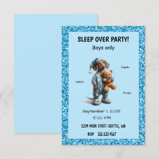 BOYS PAJAMA PARTY KAART