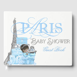 Boys Paris Baby Shower Gastboek Gastenboek