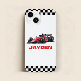Boys Personalised Racing Car Case-Mate iPhone 14 Hoesje