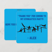 BOYS PERSONALISEERDE "DANK JE" GYMNASTICS KAART! BEDANKKAART (Voorkant / Achterkant)