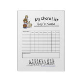 Boys Personalized Chore Chart Notitieblok (Linkerzijde)