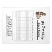 Boys Personalized Chore Chart Notitieblok (Voorkant)