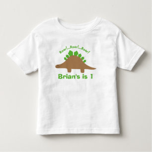 Boys Personalized Stegosaurus Dinosaur T-Shirt