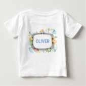 Boys Personalized Transport 1st Birthday T-Shirt (Achterkant)