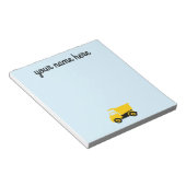 Boys Personated Construction Truck Notitieblok (Schuin)