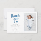 Boy's Photo Baby shower Bedankkaart (Voorkant)