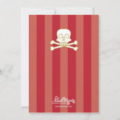 Boys Pirate Map & Pirate Ship Invitations Kaart (Achterkant)